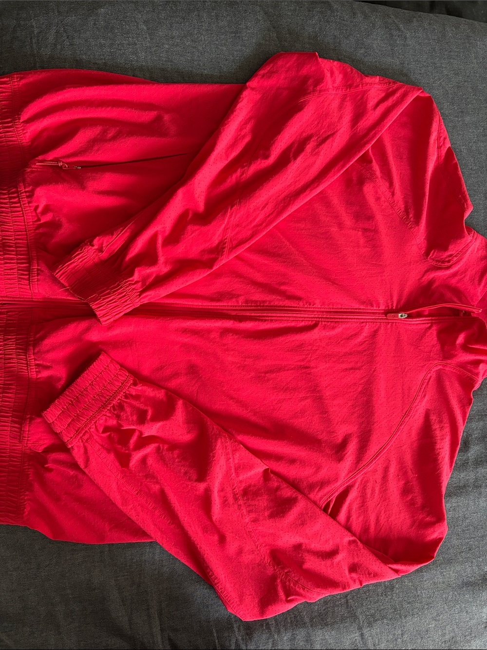 Lululemon Bright Red Full-Zip Lightweight Jacket size 12